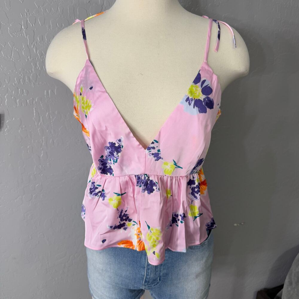 Savage X Fenty Night Blooms Satin Sleep Cami, Large - Picture 1 of 3